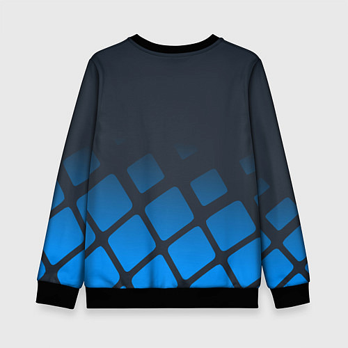 Детский свитшот Deadlock синий логотип / 3D-Черный – фото 2