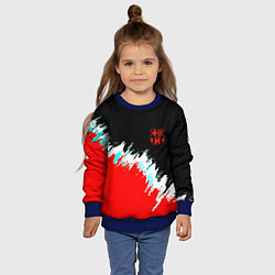 Свитшот детский Барселона фк краски, цвет: 3D-синий — фото 2