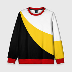 Свитшот детский Сокрушу пред ним врагов его большая хризма, цвет: 3D-красный