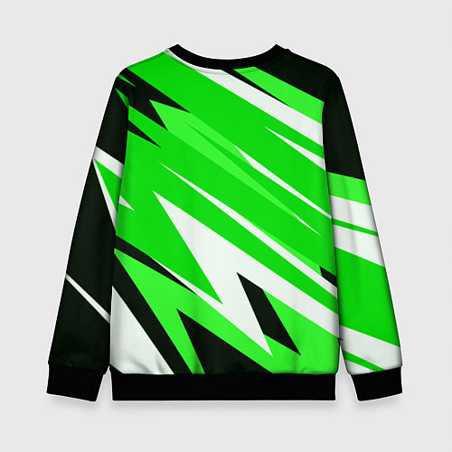 Детский свитшот Geometry stripes green / 3D-Черный – фото 2
