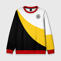 Свитшот детский Сокрушу пред ним врагов его малый черный КЦК Никол, цвет: 3D-красный