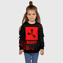 Свитшот детский Rust - red gradient, цвет: 3D-черный — фото 2