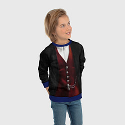 Свитшот детский Дракула верх костюма, цвет: 3D-синий — фото 2