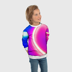 Свитшот детский Неоновый свет текстура, цвет: 3D-белый — фото 2