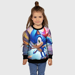 Свитшот детский Sonic 1, цвет: 3D-черный — фото 2