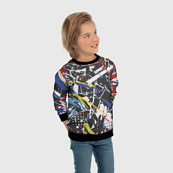 Свитшот детский Дизайнерская абстракция, цвет: 3D-черный — фото 2