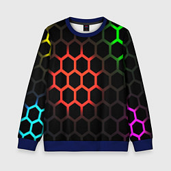 Детский свитшот Hexagon neon