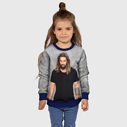 Свитшот детский Jason Momoa, цвет: 3D-синий — фото 2