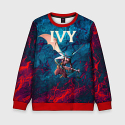 Свитшот детский Ivy Deadlock, цвет: 3D-красный