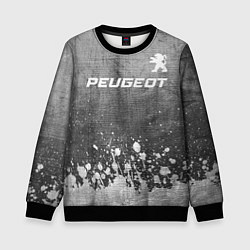 Свитшот детский Peugeot - grey gradient посередине, цвет: 3D-черный