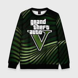 Свитшот детский Grand Theft Auto V - logo, цвет: 3D-черный