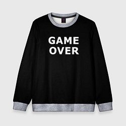 Свитшот детский Game over white logo, цвет: 3D-меланж