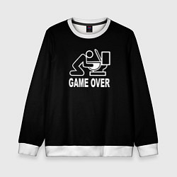 Свитшот детский Конец игры у унитаза, цвет: 3D-белый