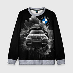 Свитшот детский BMW абстрактный дым, цвет: 3D-меланж