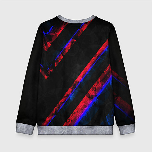 Детский свитшот Неоновые штрихи геометрия / 3D-Меланж – фото 2