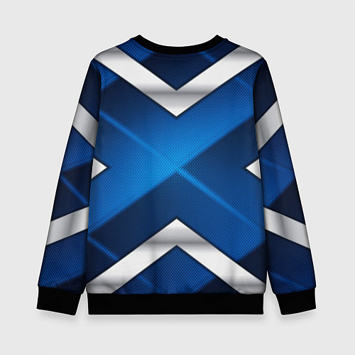 Детский свитшот BMW metalic blue abstract / 3D-Черный – фото 2