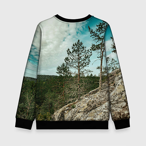 Детский свитшот Природа Карелии / 3D-Черный – фото 2