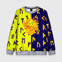 Свитшот детский Samurai japan symbol, цвет: 3D-меланж