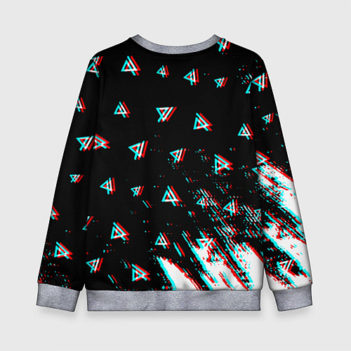 Детский свитшот Linkin park glitch patern / 3D-Меланж – фото 2