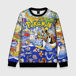 Свитшот детский Карманные монстры покемены, цвет: 3D-черный