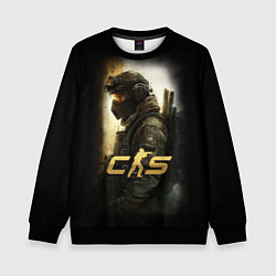 Свитшот детский Counter strike спецназовец, цвет: 3D-черный