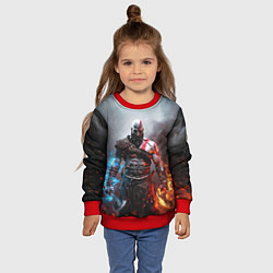 Свитшот детский God of War Кратос, цвет: 3D-красный — фото 2