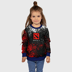 Свитшот детский Dota 2 брызги красок, цвет: 3D-синий — фото 2