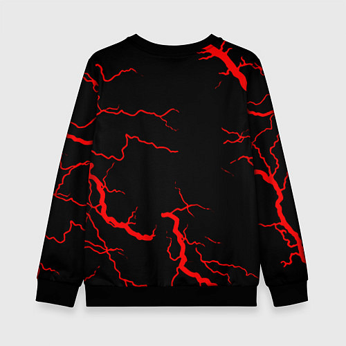 Детский свитшот Doom молнии / 3D-Черный – фото 2