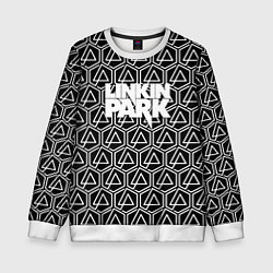 Свитшот детский Linkin park pattern, цвет: 3D-белый