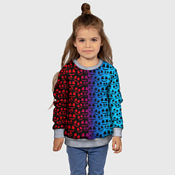 Свитшот детский Marshmello gradient, цвет: 3D-меланж — фото 2