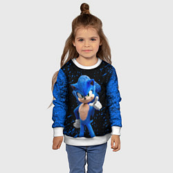Свитшот детский Sonic - sega, цвет: 3D-белый — фото 2