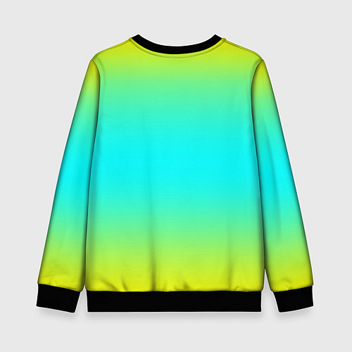 Детский свитшот Кислотный градиент абстракция / 3D-Черный – фото 2