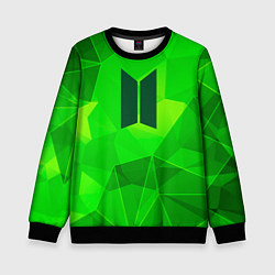 Свитшот детский BTS green poly, цвет: 3D-черный