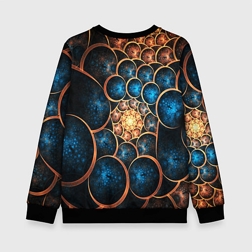 Детский свитшот Оптическая абстракция круги / 3D-Черный – фото 2