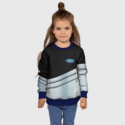 Свитшот детский FORD metal texture, цвет: 3D-синий — фото 2