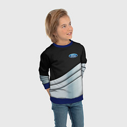 Свитшот детский FORD metal texture, цвет: 3D-синий — фото 2