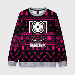 Свитшот детский Rainbow six winter pink, цвет: 3D-меланж