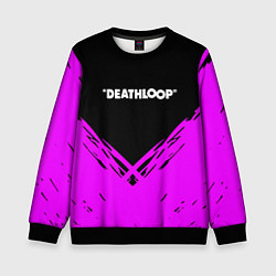 Свитшот детский Deathloop neon geometry, цвет: 3D-черный