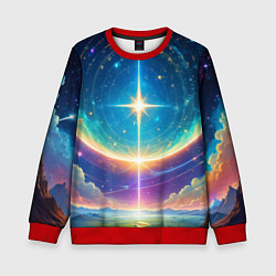 Свитшот детский Звезда галактики, цвет: 3D-красный