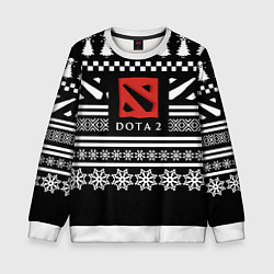 Свитшот детский Dota pattern game, цвет: 3D-белый