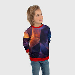 Свитшот детский Искаженная геометрия с эффектом потертостей, цвет: 3D-красный — фото 2