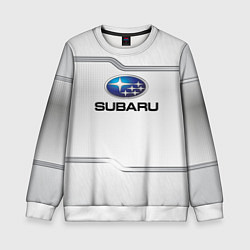 Свитшот детский Subaru auto steel metal, цвет: 3D-белый