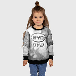 Свитшот детский BYD - white gradient, цвет: 3D-черный — фото 2