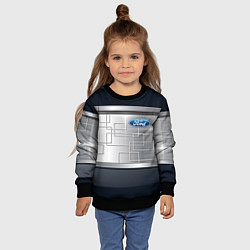 Свитшот детский FORD текстура из метала, цвет: 3D-черный — фото 2