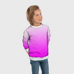 Свитшот детский Gradient color pink, цвет: 3D-белый — фото 2