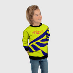 Свитшот детский Cyberpunk 2077 крылья, цвет: 3D-черный — фото 2