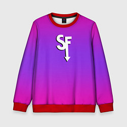 Свитшот детский Sally Face neon gradient, цвет: 3D-красный