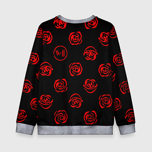 Детский свитшот Twenty one pilots rose pattern / 3D-Меланж – фото 2