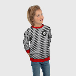 Свитшот детский BMW carbon steel auto, цвет: 3D-красный — фото 2