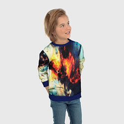 Свитшот детский Абстрактный космос текстура, цвет: 3D-синий — фото 2